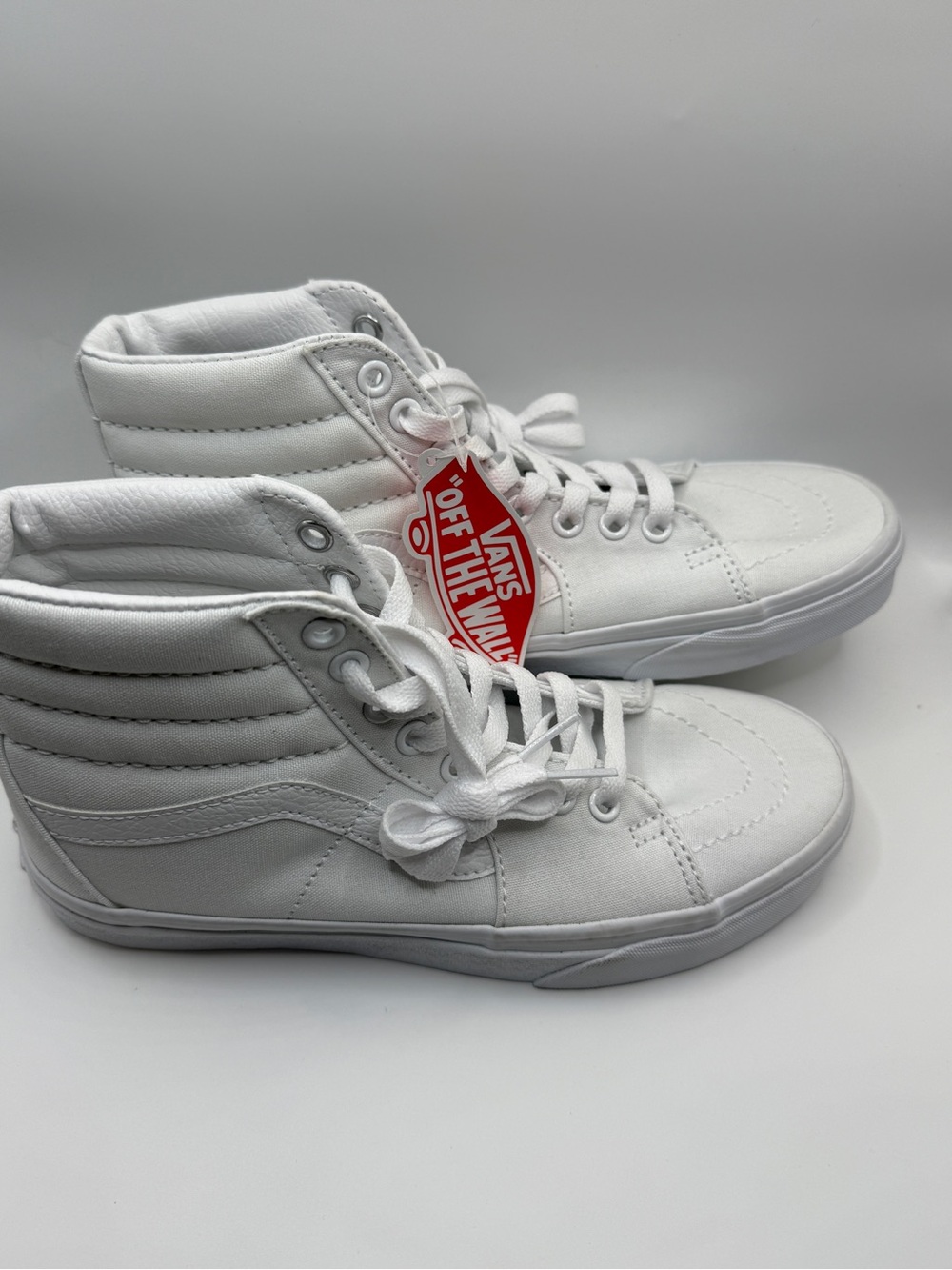 Vans White High-Top Skate Sneakers with Tags - Picture 3 of 7